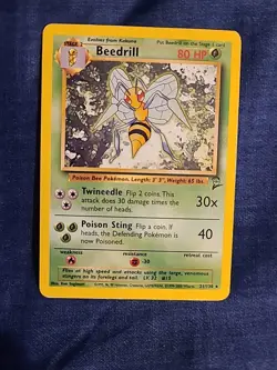 Pokemon TCG Beedrill 021/130 Base Set 2 Regular - Image 1