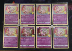 Mew Celebrations Holo Rare 011/025 Pack Fresh 2021 Pokemon 25th - LOT OF 8 NM/M - Image 1