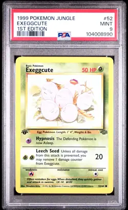 1999 POKEMON JUNGLE 1ST ED #52 EXEGGCUTE PSA 9 - Image 1