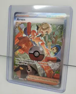 Pokemon Paldean Fates Arven #235 Special Illustration Rare (Near Mint) - Image 2