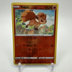 Vulpix 022/202 Pokemon TCG Sword & Shield 2020 Base Set Reverse Holo Common NM - Image 1