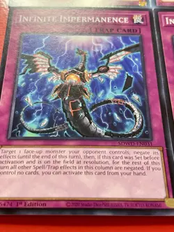 3x Infinite Impermanence + 3x Dimensional Barrier | 1st Edition | NM | YuGiOh! - Image 2