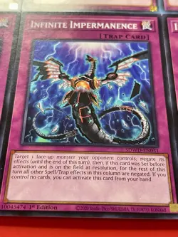 3x Infinite Impermanence + 3x Dimensional Barrier | 1st Edition | NM | YuGiOh! - Image 4