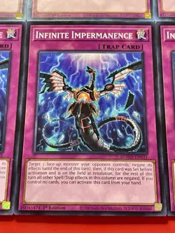 3x Infinite Impermanence + 3x Dimensional Barrier | 1st Edition | NM | YuGiOh! - Image 5
