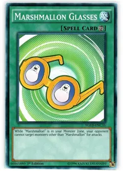 Marshmallon Glasses - YGLD-ENC35 - Common - 1st Edition Yugioh TCG Card - Image 1