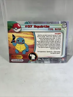 Topps Chrome 2000 Pokemon #07 Squirtle Holo Foil Card #ML - Image 2