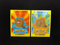 Diglet Dugtrio Pokemon 2000 Navarrete Buildable Card Kanto Edition Vintage - Image 1