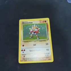 Pokemon TCG Hitmonchan Base Set Holo Unlimited Rare Card 7/102 Vintage Nm/lp - Image 3