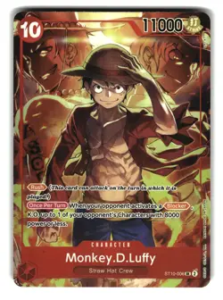 Monkey D Luffy ST10-006 SR Treasure Booster Promo One Piece Card - Image 1
