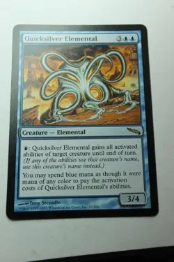 MTG Quicksilver Elemental x1- -Mirrodin-Lightly Played - Image 1