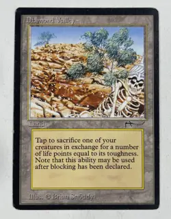 Diamond Valley Arabian Nights LP Light Play MTG Magic The Gathering - Image 1