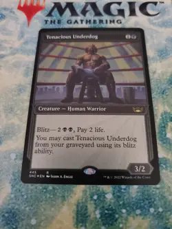 Mtg. Tenacious Underdog. Etched Foil. Streets of New Capenna. - Image 1