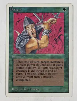 Berserk Unlimited HP Heavy Play MTG Magic The Gathering B - Image 1
