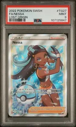 NESSA #TG27/TG30 PSA 9 2022 SWSH Lost Origin Trainer Gallery Holo Pokemon MINT - Image 1