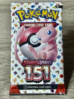 Pokemon TCG 151 Scarlet and Violet English Booster Pack. One 2023 New & Sealed. - Image 1