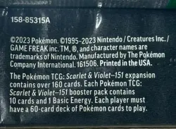 Pokemon TCG 151 Scarlet and Violet English Booster Pack. One 2023 New & Sealed. - Image 3
