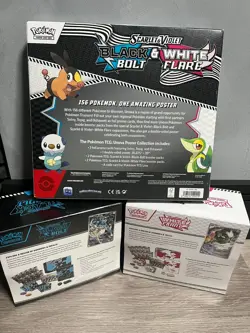 Pokemon TCG Black Bolt and White Flare ETB + Poster Collection - New & Sealed ✅ - Image 3