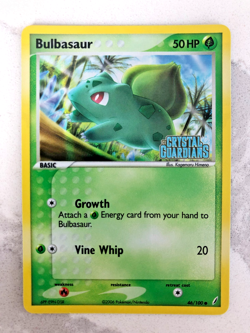 Pokemon TCG Bulbasaur Stamped Reverse Holo 46/100 Crystal Guardians 2006 ~NM - Image 1