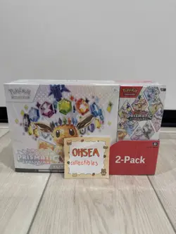 Pokemon Costco Prismatic Evolutions 2 Pack - 1 ETB - 1 Booster Bundle - Sealed - Image 1