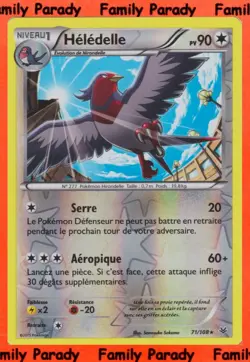 Heledelle REVERSE 90pv 71/108 XY Ciel Rugissant Carte Pokemon Rare neuve fr - Image 1