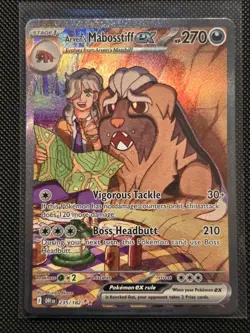 Pokemon TCG Arven's Mabosstiff EX #235/182 Sv10: Destined Rivals SIR - Image 1
