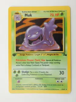 Pokemon TCG Fossil Set 1st Edition Muk 13/62 Holo - Image 1