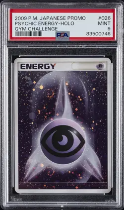 2009 POKEMON JPN PROMO GYM CHALLENGE #026 PSYCHIC ENERGY-HOLO PSA 9 - Image 1