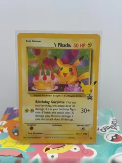 Birthday Pikachu Holo 24 Celebrations Classic Collection Pokemon 2021 NM - Image 1