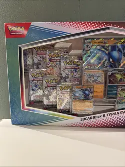 Pokemon TCG Prismatic Evolutions Lucario ex and Tyranitar ex Premium Collection - Image 2