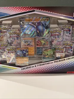 Pokemon TCG Prismatic Evolutions Lucario ex and Tyranitar ex Premium Collection - Image 3