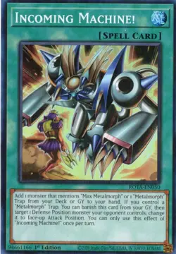 Yu-Gi-Oh! Incoming Machine! 1st Ed. ROTA-EN050 Super Rare NM/LP x1 - Image 1