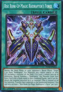 Yu-Gi-Oh! Rise Rank-Up-Magic Raidraptor's Force 1st. PHNI-EN056 Super NM/LP x1 - Image 1