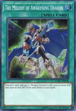 Yu-Gi-Oh! The Melody of Awakening Dragon Unlim. LCKC-EN028 Secret Rare NM/LP x1 - Image 1
