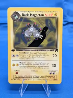 1st Edition Dark Magneton 28/82 Team Rocket WoTC Pokemon Card Rare Near Mint - Image 2