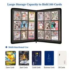 MeyAnlse 9 Pocket 3D TCG Trading Card Binder w/ 360 Pockets, Pokemon Card Binder - Image 5