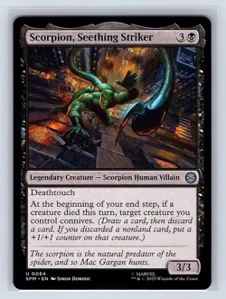 Scorpion, Seeting Striker #64 Regular Uncommon MTG 2025 Marvel's Spider-Man - Image 1
