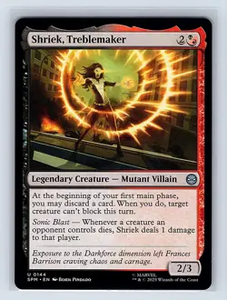 Shriek, Treblemaker #144 Regular Uncommon MTG 2025 Marvel's Spider-Man (SPM) - Image 1