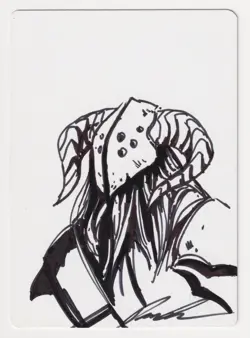 Signed Praetor's Counsel Proof Sketch LP Mirrodin Besieged Artist Daarken MTG AP - Image 1