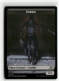 Zombie // Pilot Double-Sided Token - Aetherdrift MTG NM - Image 1