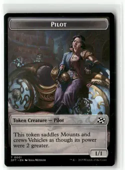 Zombie // Pilot Double-Sided Token - Aetherdrift MTG NM - Image 2