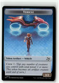 Emblem Chandra, Spark Hunter // Vehicle Double-Sided Token - Aetherdrift MTG NM - Image 2