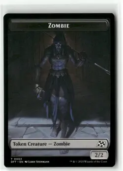 Elephant // Zombie Double-Sided Token - Aetherdrift MTG NM - Image 2