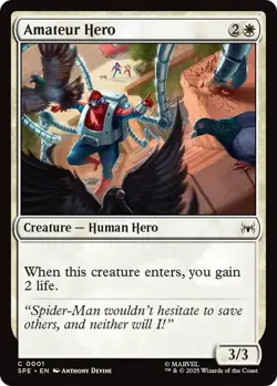 Amateur Hero Marvel's Spider-Man: Eternal-Legal Non-Foil MTG spiderman - Image 1