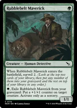 Rubblebelt Maverick 174 MKM MTG Green Creature Detective Surveil Common Susilo - Image 1