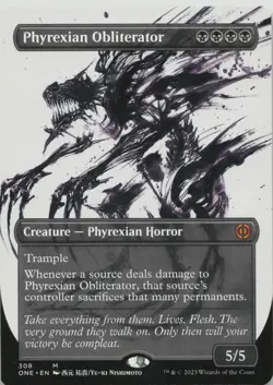 Phyrexian Obliterator (Showcase) M Phyrexia: All Will Be One 308 - LP MTG - Image 1