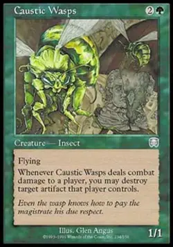 Caustic Wasps - Medium Play MTG Mercadian Masques - Image 1