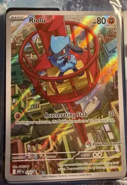 Riolu Mega Evolutions 010 Black Star Promo Pokemon Center Stamped - Image 1