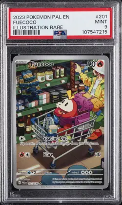 2023 POKEMON PAL EN-PALDEA EVOLVED ILLUSTRATION RARE #201 FUECOCO PSA 9 - Image 1