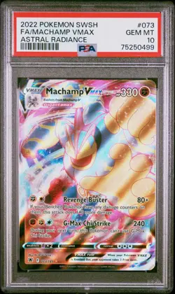 PSA 10 2022 Pokemon SWSH Full Art FA Machamp VMAX 073/189 Astral Radiance ENG - Image 1