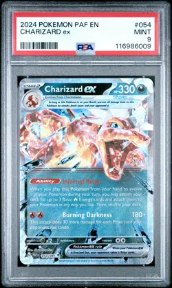 2024 POKEMON PAF EN-PALDEAN FATES #054 CHARIZARD EX PSA 9 - Image 1